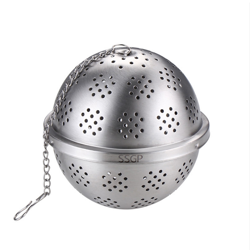 PUSH!廚房用品304不鏽鋼調料球泡茶茶隔滷水過濾網香料包煲湯過濾球D193中號二入