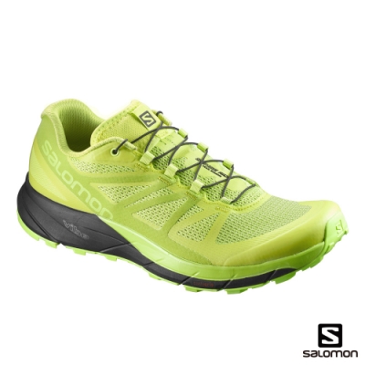 Salomon 男 越野跑鞋 SENSE RIDE 能量綠