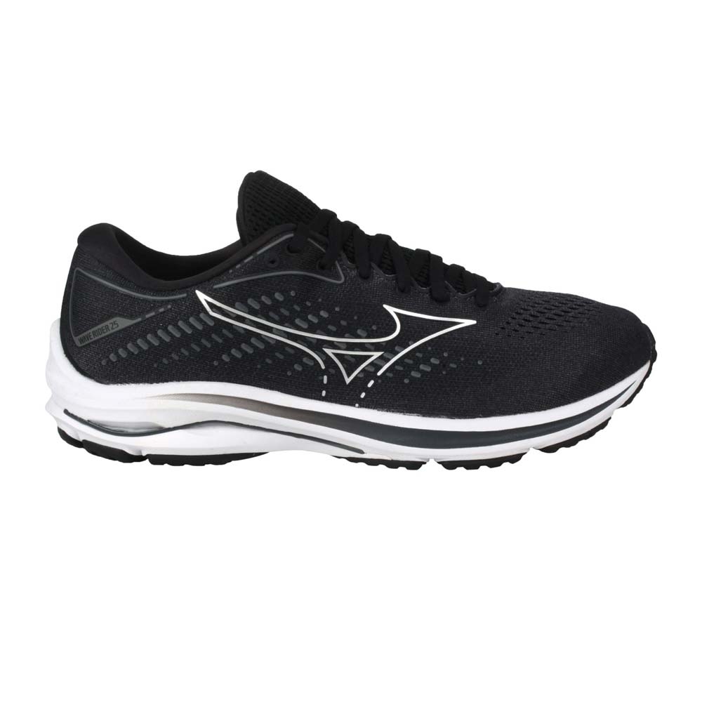 MIZUNO WAVE RIDER 25 SW 男慢跑鞋-WIDE-美津濃 J1GC210404 深灰銀