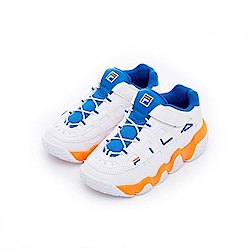 FILA KIDS BARRICADE復古運動鞋-白/橘 3-B464T-136