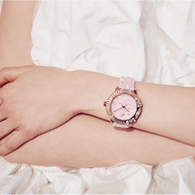 Galtiscopio迦堤 璀璨星鑽系列粉紅佳人手錶 母親節暖身慶-40mm AU2RGS001SPLS