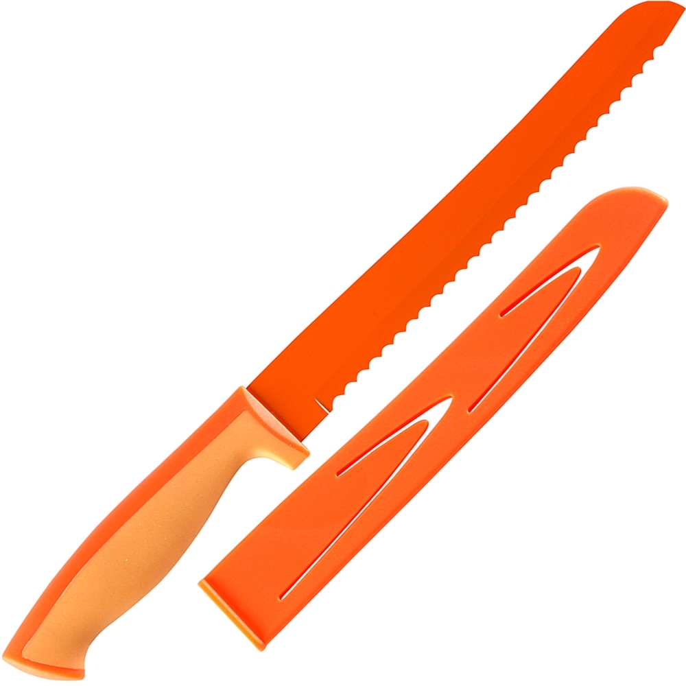 《VERSA》附套不沾鋸齒麵包刀(橘20cm) product image 1