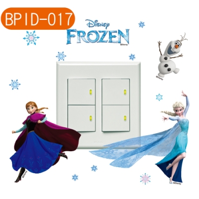 BPID017 冰雪奇緣系列迷你開關壁貼-冰雪女王