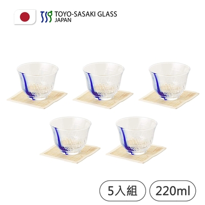 【TOYO SASAKI】日本製和之彩流舞冷茶杯5入組-附杯墊