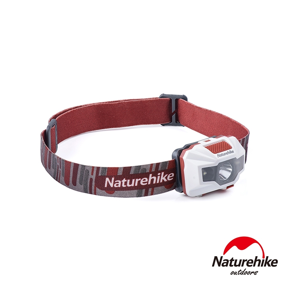 Naturehike 輕便防水USB充電四段式LED頭燈-白紅