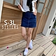 SISTERS 深藍刷色鬆緊腰牛仔褲裙 短裙 裙褲/S-3L product thumbnail 1