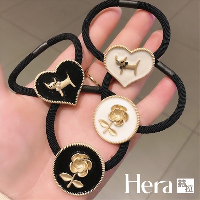 【Hera 赫拉】玫瑰貓咪高彈力髮圈2入組 H111051102
