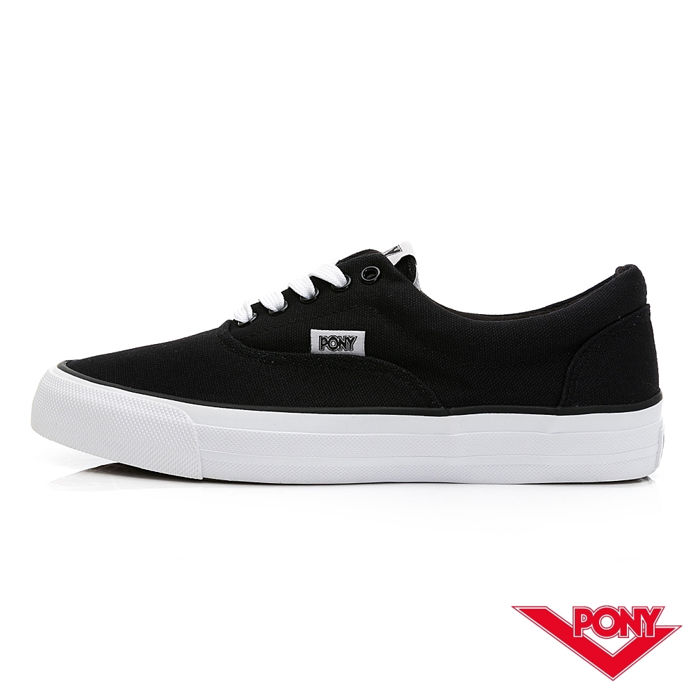 【PONY】SUBWAY-S系列-滑板鞋 帆布鞋-女-黑色