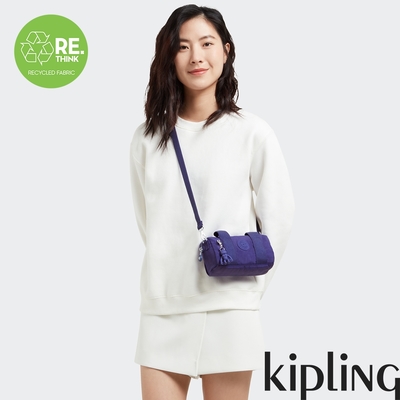 Kipling 深夜薰衣草紫輕巧圓筒手提肩背兩用包-BINA MINI