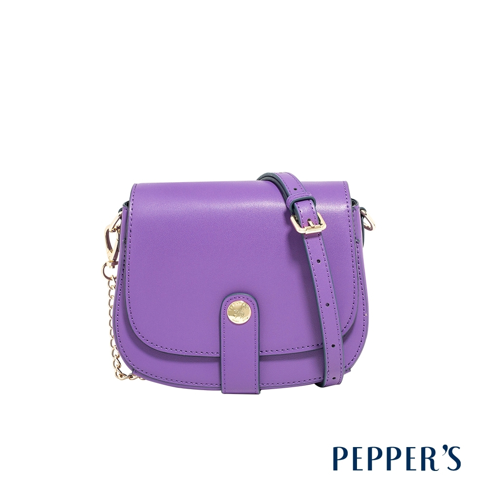 PEPPER'S Callie 牛皮迷你馬鞍包 -紫色