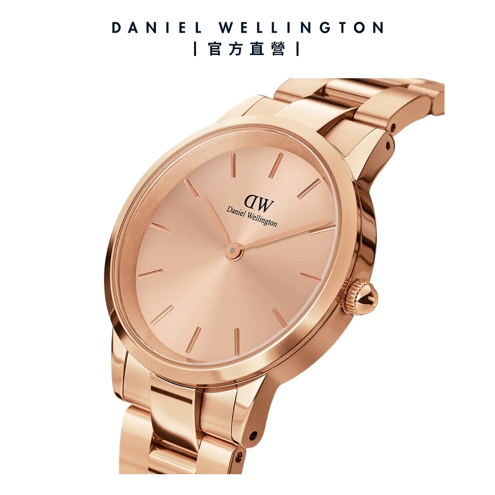 Daniel Wellington DW 手錶ICONIC LINK UNITONE 28mm精鋼錶-特調玫瑰金