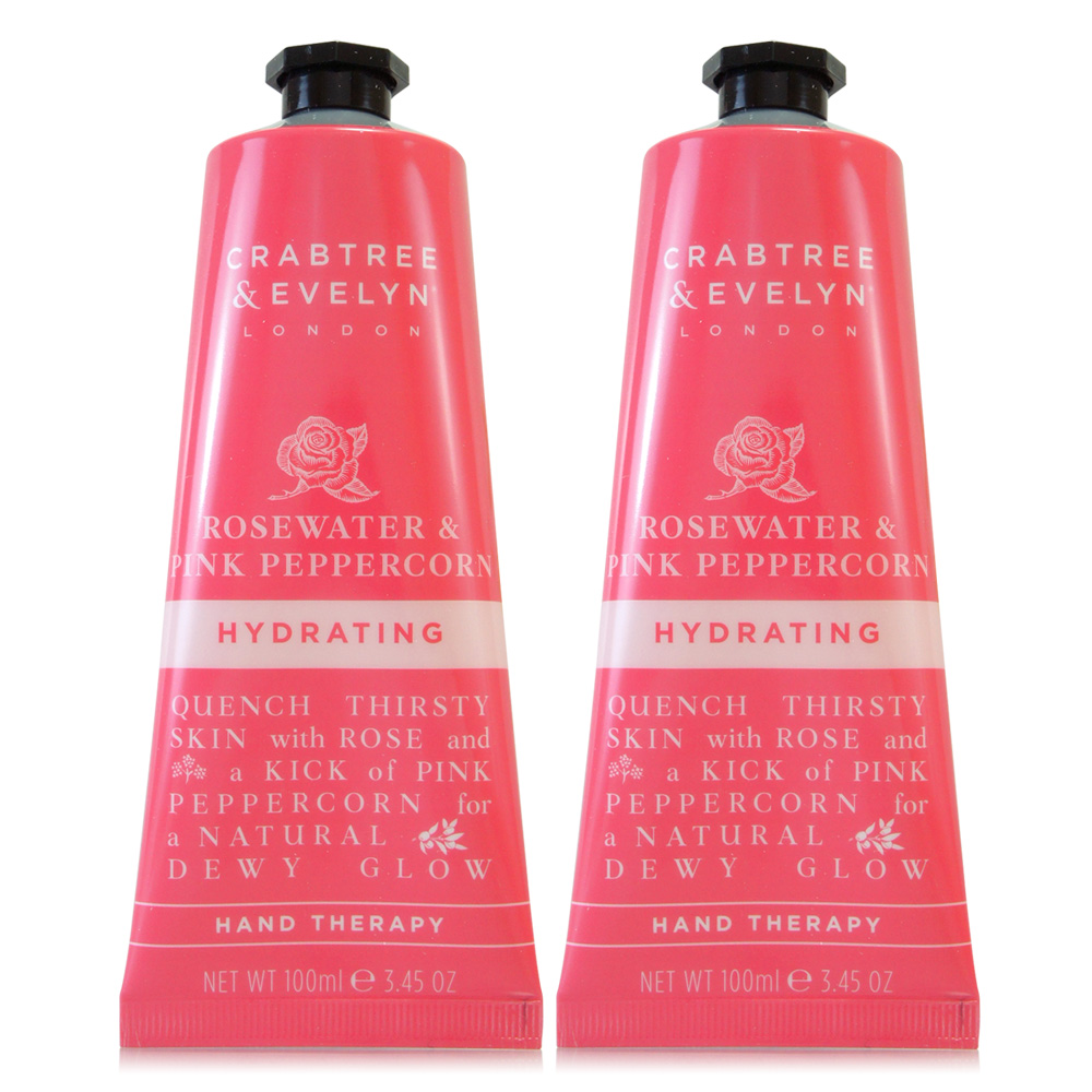 Crabtree & Evelyn瑰珀翠 玫瑰粉椒護手護甲霜100g*2