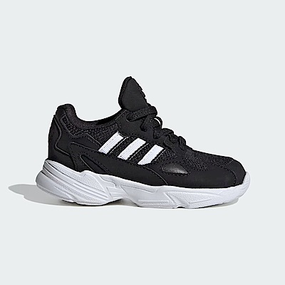 adidas falcon el i if1100 小童 休閒鞋 運動 復古 三葉草 彈性鞋帶 舒適 緩震 黑白