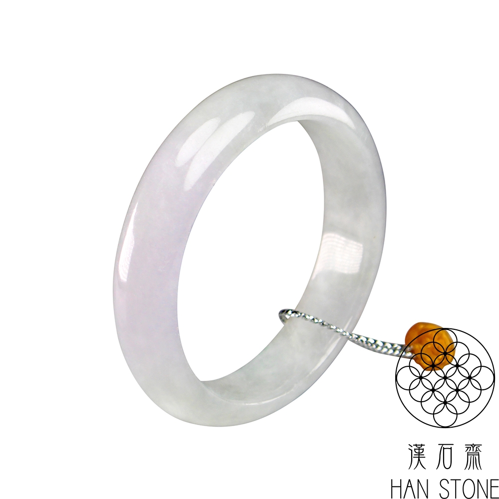 【漢石齋】天然A貨 糯種淺春彩 翡翠手鐲(內圈15.7/版寬12.2mm)