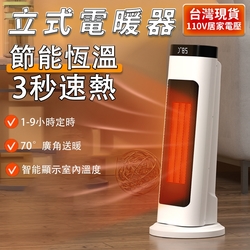 【匠藝家居】電暖器 PTC陶瓷電暖器 暖風機 取暖器 電暖爐 暖氣（搖頭+定時+三檔調節+可遙控）簡約白