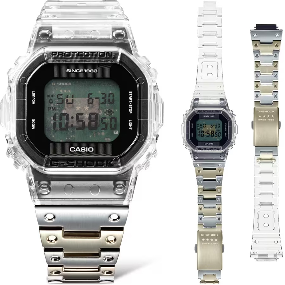 CASIO 卡西歐 G-SHOCK 40周年透明限量版透視機芯手錶 DWE-5640RX-7 | G-SHOCK | Yahoo奇摩購物中心