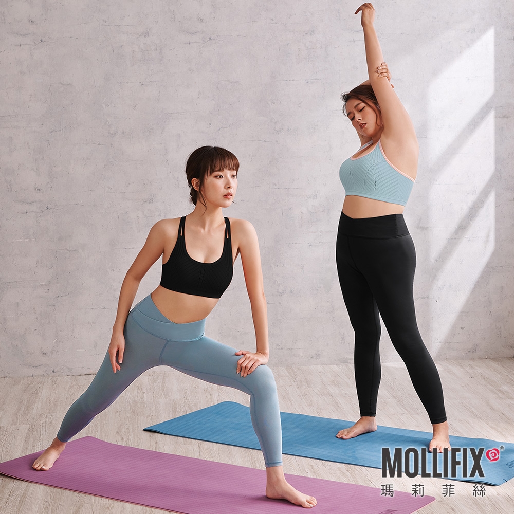 Mollifix 瑪莉菲絲 A++活力自在後交叉舒適BRA (黑)瑜珈服、無鋼圈、開運內衣、暢貨出清