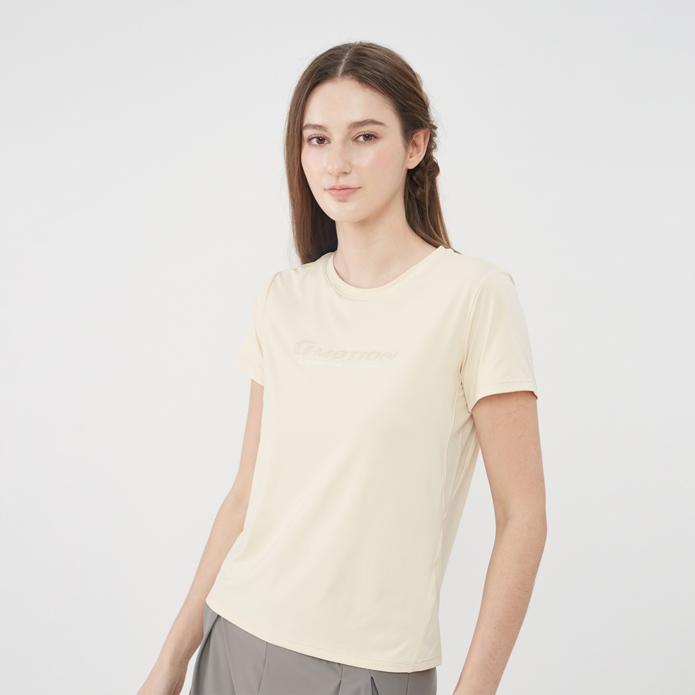 GIORDANO 女裝冰膚涼感短袖上衣 G-MOTION系列 - 97 焦糖卡其