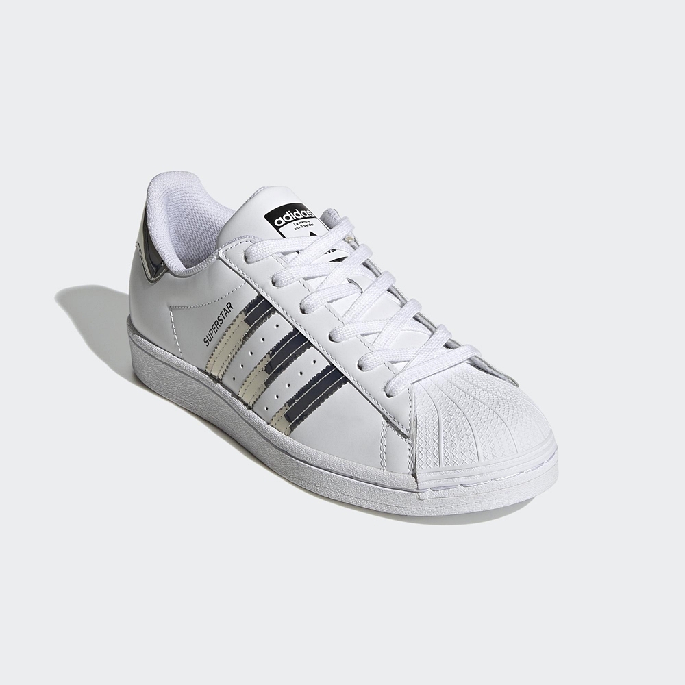 adidas 休閒鞋 女鞋 貝殼鞋 運動鞋 復古 SUPERSTAR W 白 FW3915