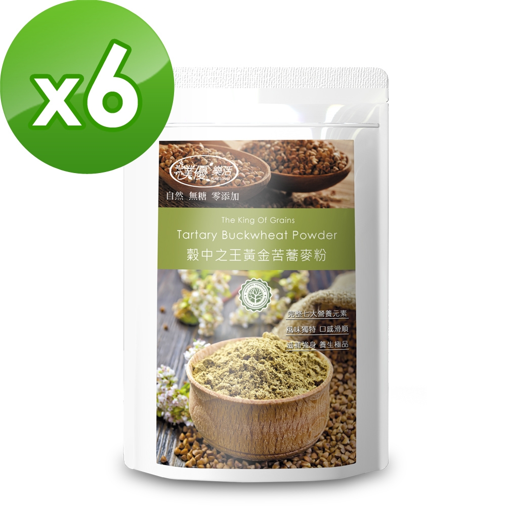 樸優樂活 穀中之王黃金苦蕎麥粉(500g/包)*6件組