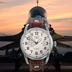 AVIATOR 飛行員 布里斯托偵察機 BRISTOL SCOUT 小秒針 機械錶 男錶 藍寶石-V.3.18.0.161.4