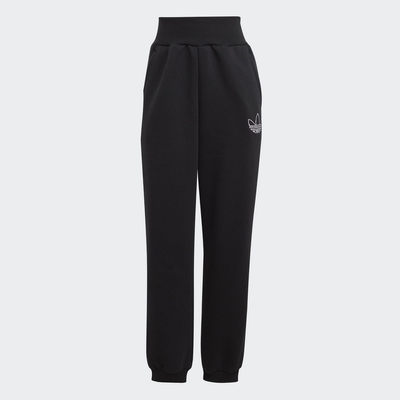 ADIDAS ORIGINALS CUFFED PANT 三葉草 女長褲-黑-HM1552