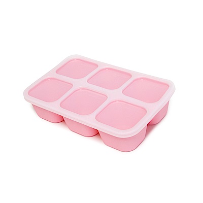 【MARCUS&MARCUS】動物樂園造型矽膠副食品分裝保存盒-粉紅豬(粉)