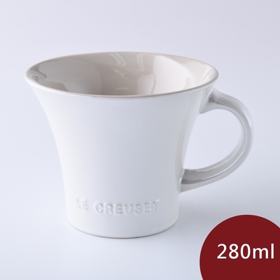 Le Creuset 珠光薔薇系列 英式午茶杯 280ml 珠光白