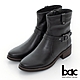 【bac】西部牛仔風皮帶環短靴-黑色 product thumbnail 1