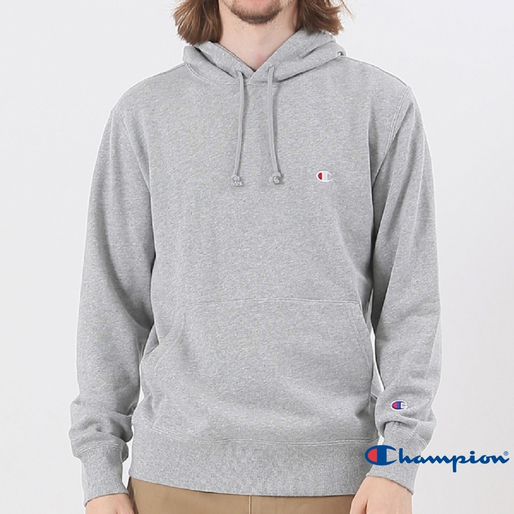 Champion Basic 毛巾布連帽 Tee 灰色