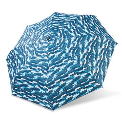 【雙龍牌】降溫涼感小無敵三折傘雨傘黑膠傘B6313-海藍線圈