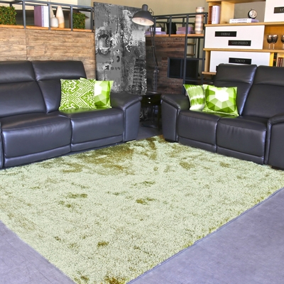 【FUWALY】費斯特長毛地毯-坎特伯雷綠-160x230CM (地毯 地墊 長毛 柔軟 素色 床邊毯 廚房毯 生活美學)