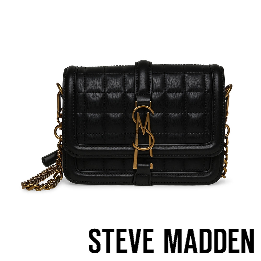 STEVE MADDEN-BHERA 鍊帶格紋信封包-黑色