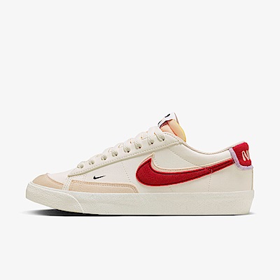 Nike W Blazer Low 77 [DX6064-161] 女 休閒鞋 經典 雙勾 1972 低筒 奶油白 紅