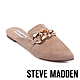 (季末換季出清)STEVE MADDEN-FINN 飾釦尖頭平底穆勒拖鞋-卡其 product thumbnail 1