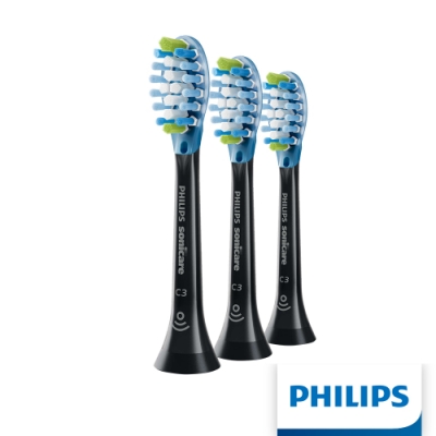 【Philips 飛利浦】Sonicare智能清潔刷頭三入組HX9043/96(黑)