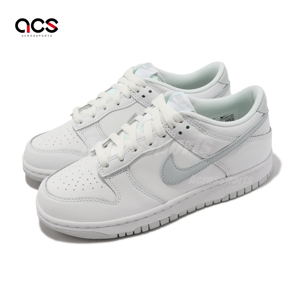 Nike 休閒鞋Dunk Low GS 女鞋大童鞋白灰皮革低筒DH9765-102 | 休閒鞋