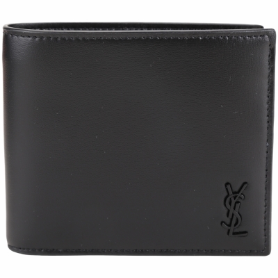 YSL Saint Laurent TINY CASSANDRE 字母標誌牛皮8卡對折短夾