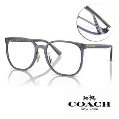COACH膠框大方框光學眼鏡/透紫藍#HC6215D 5753