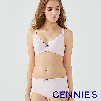 Gennies專櫃-草莓牛奶孕哺內衣成套組-(粉)-內褲-XL