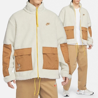 Nike Nike AS M NSW Sherpa FZ Outdoor JKT 男款 白卡其色 運動 外套 FV4022-072