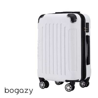 【Bogazy】星空漫旅 20吋可加大密碼鎖行李箱(冰雪白)