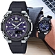 CASIO 卡西歐 G-SHOCK G-STEEL 纖薄 太陽能智慧藍芽雙顯錶-藍 GST-B600A-1A6 product thumbnail 1