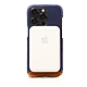 【n max n 台灣設計品牌】iPhone15 Pro 經典系列 - 全包覆式磁吸手機皮革套 -海軍藍 product thumbnail 1