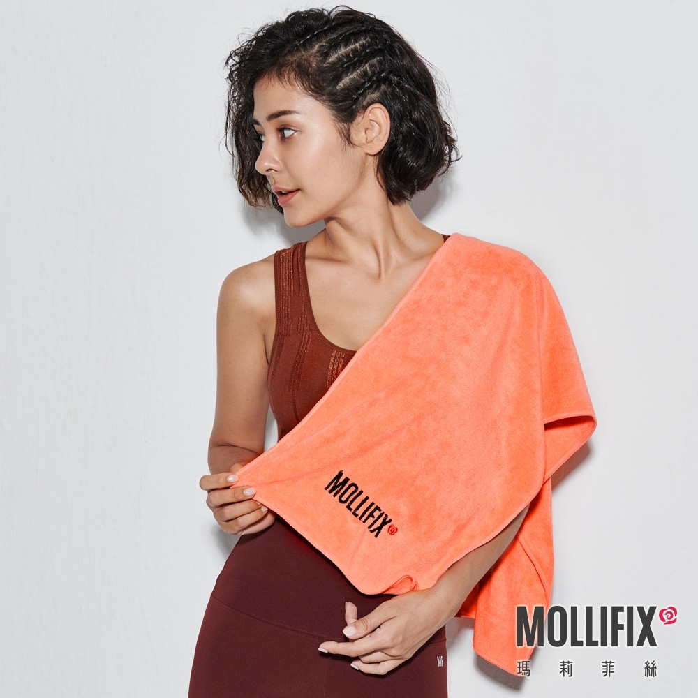 Mollifix 瑪莉菲絲 ACTIVE GIRL超吸水運動毛巾(重訓橘)