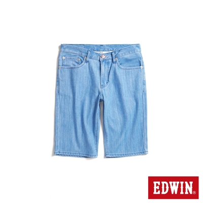 EDWIN EDGE 對稱袋花短褲-男-石洗藍