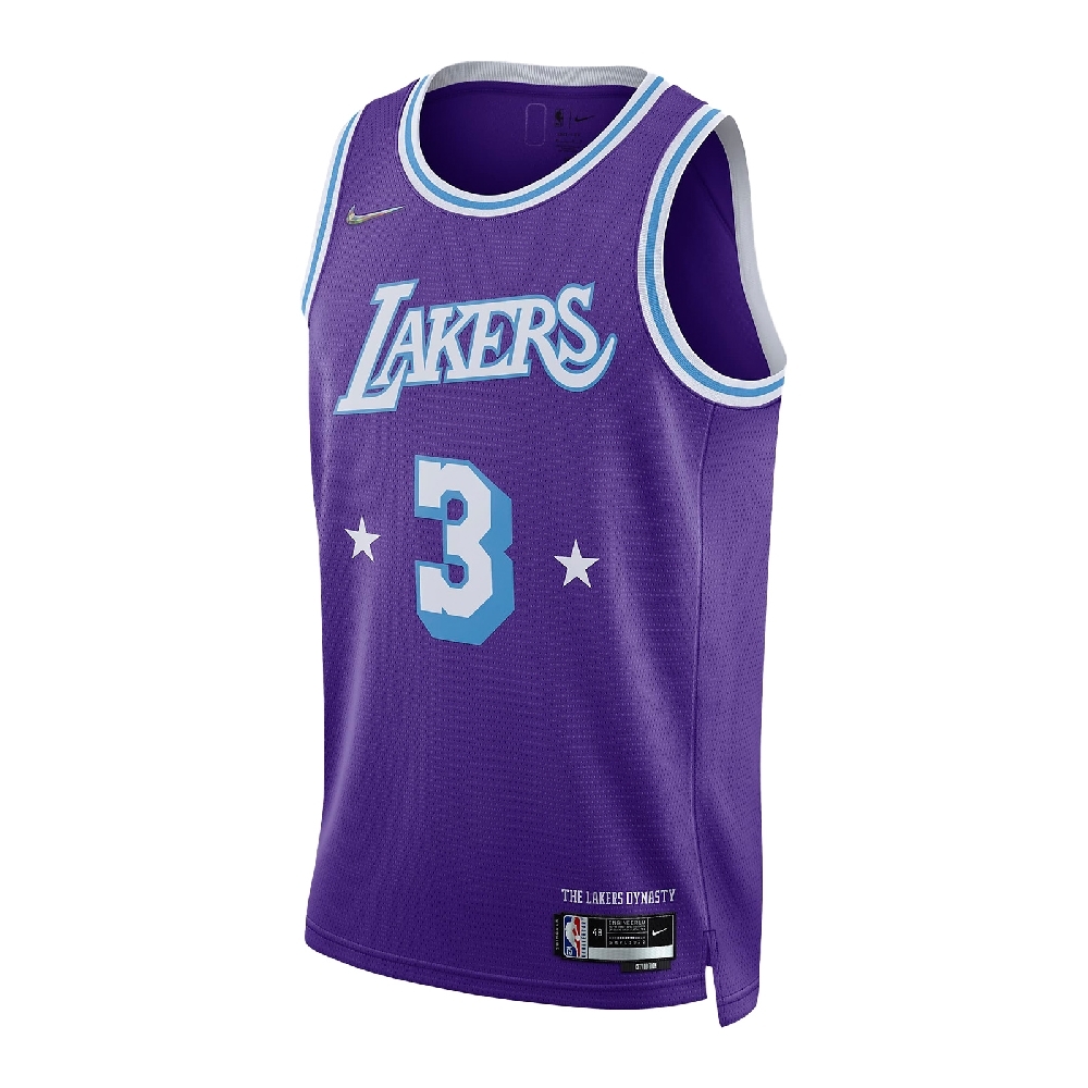Nike 球衣 Swingman Jersey 籃球 男款 Anthony Davis 洛杉磯湖人 紫藍白 DB4032-505