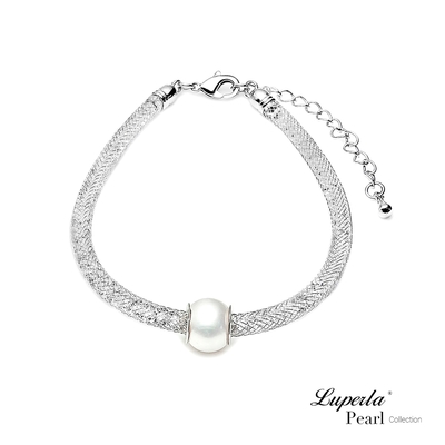 大東山珠寶 天然淡水珍珠手鍊 輕時尚氣質 珍珠星球光芒 8-9mm (銀)