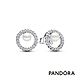 【Pandora官方直營】圓形鑲邊珍珠耳環 product thumbnail 1