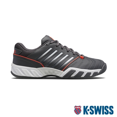 K-SWISS Bigshot Light 4輕量進階網球鞋-男-灰/橘紅